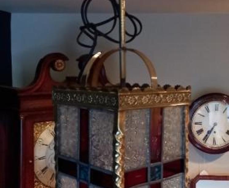 Stained Glass Panel Hall Lantern - Image 6