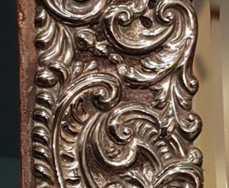 Edwardian Silver Easel Mirror - Image 5