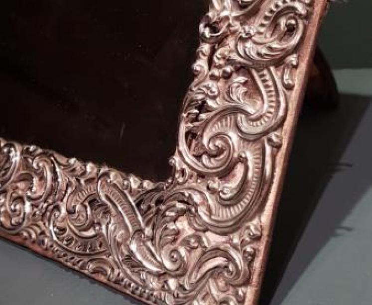 Edwardian Silver Easel Mirror - Image 7
