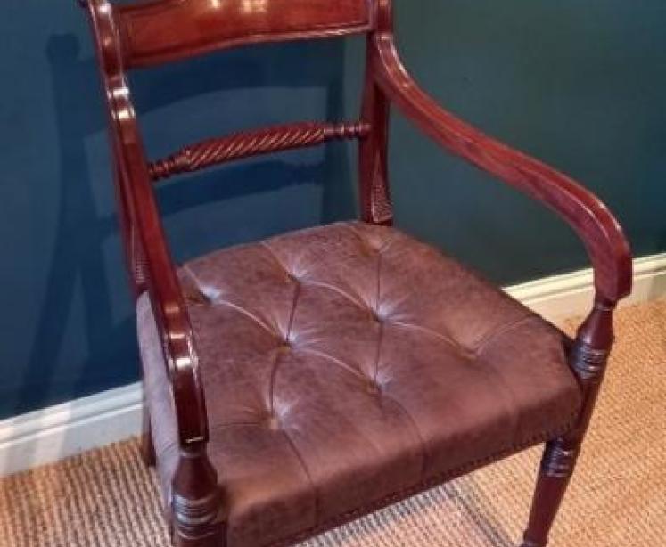 Fine Regency Mahogany Carver Armchair - Image 1