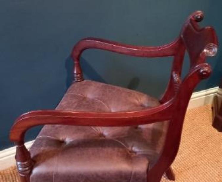 Fine Regency Mahogany Carver Armchair - Image 5