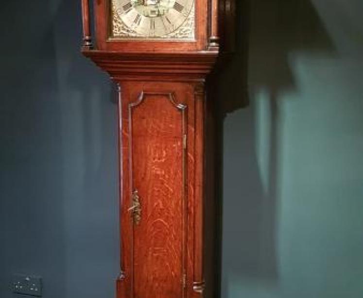 George III Oak Centre Second Sweep Longcase Clock - Image 2