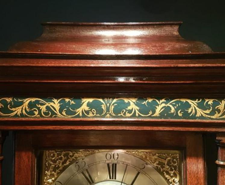 George III Oak Centre Second Sweep Longcase Clock - Image 5