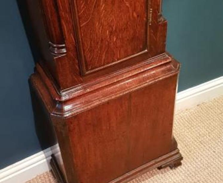 George III Oak Centre Second Sweep Longcase Clock - Image 7