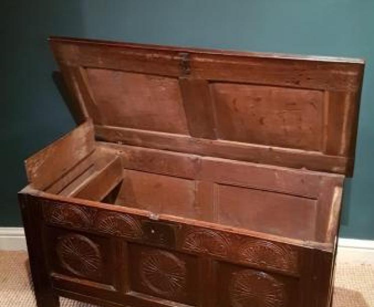 Original Period Oak Coffer - Image 2