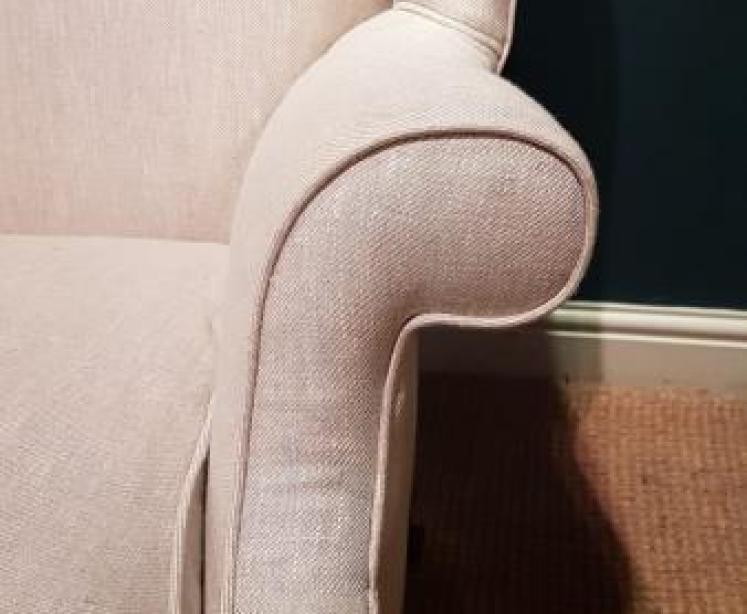 Matching Pair of Edwardian Wing Back Arm Chairs - Image 6