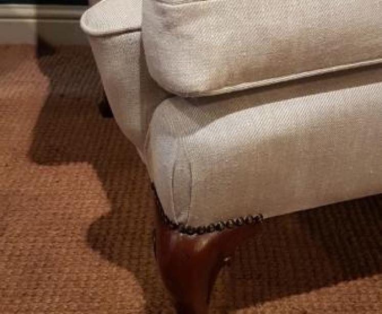 Matching Pair of Edwardian Wing Back Arm Chairs - Image 7