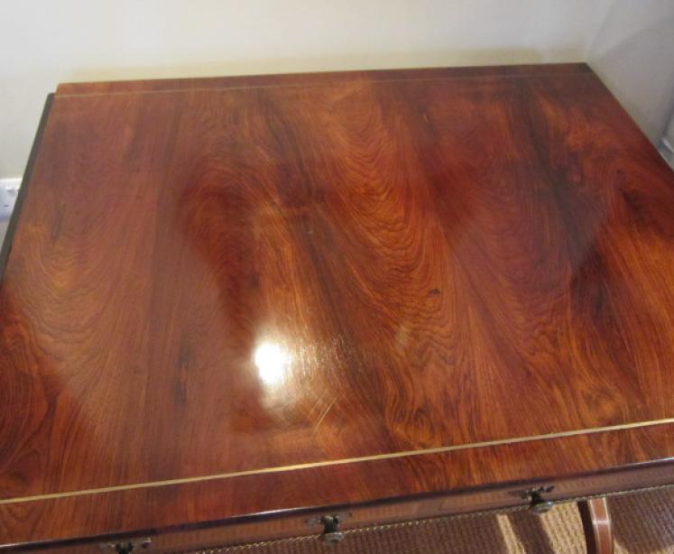 Outstanding Regency Rosewood Brass Inlaid Sofa Table - Image 2