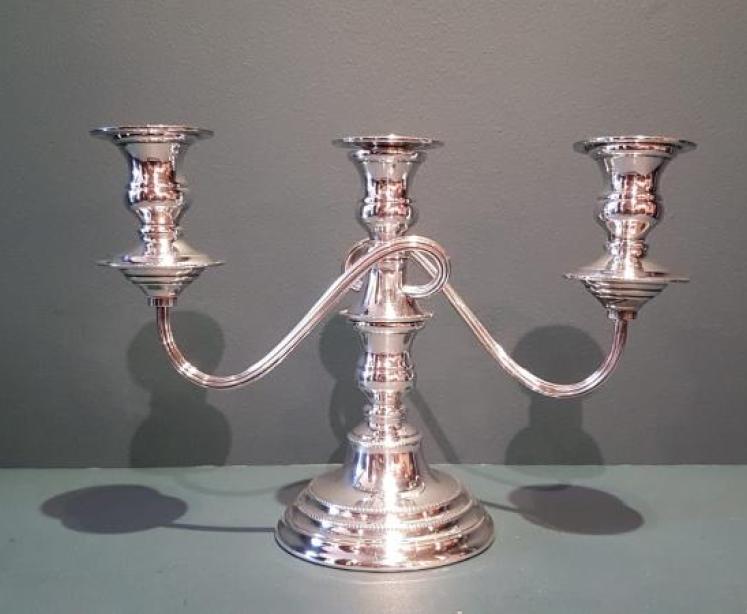 George VI Period Solid Silver Candelabra - Image 1