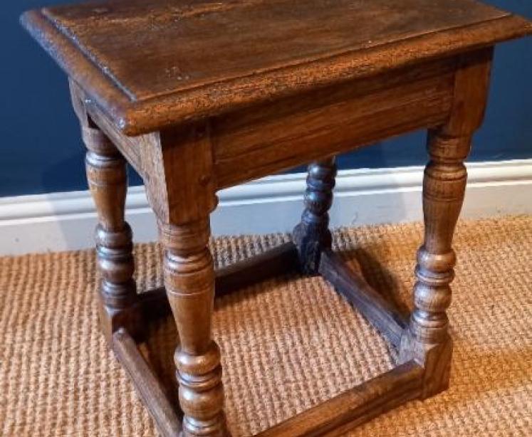 Victorian Oak Joint Stool - Image 1