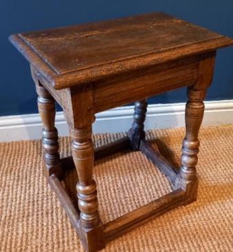 Victorian Oak Joint Stool