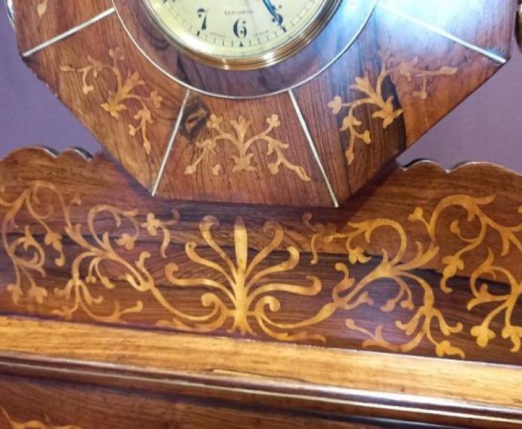 Impressive Victorian Rosewood Inlaid Clock on Stand - Image 3