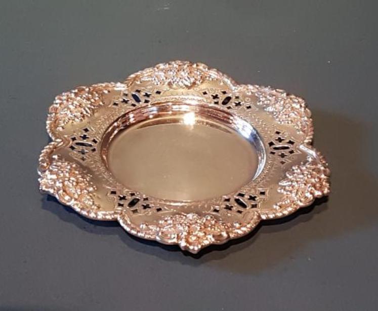 Superb Victorian Cast Silver Bottle Coaster - Image 1