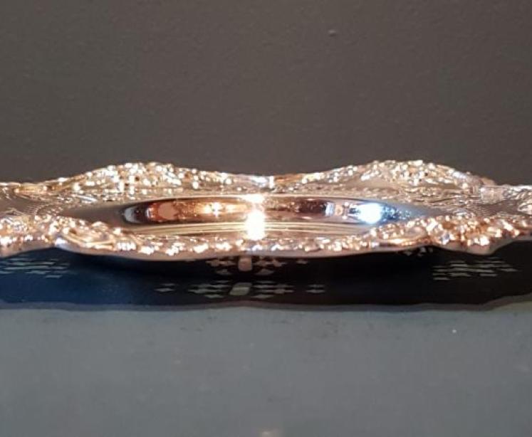 Superb Victorian Cast Silver Bottle Coaster - Image 3