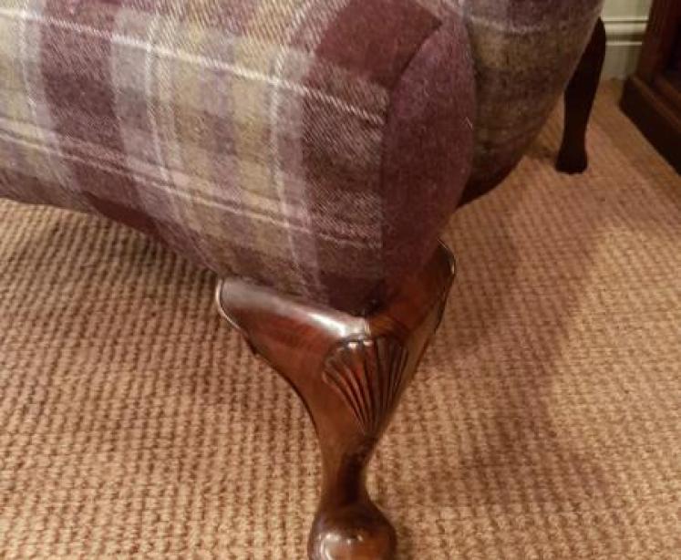 George III Style Wing Back Chair c.1890 - Image 3