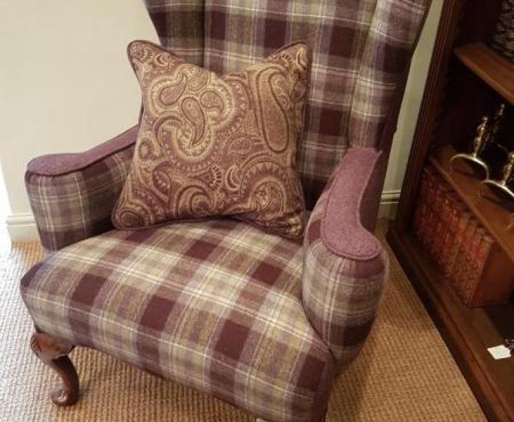 George III Style Wing Back Chair c.1890 - Image 5