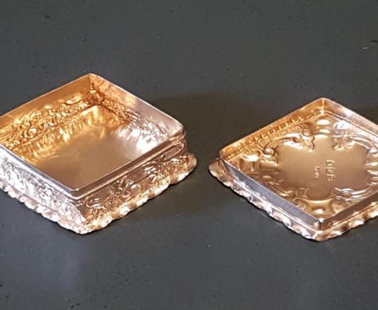 Victorian Lozenge Shaped Silver Box - Image 4