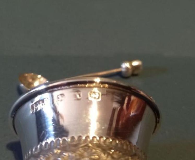 Pair of Victorian Silver Thistle Novelty Mustards - Image 5