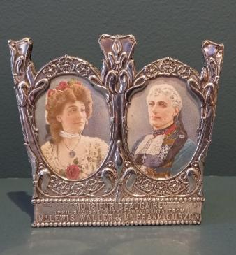 Edwardian Period Silver Presentation Double Photo Frame