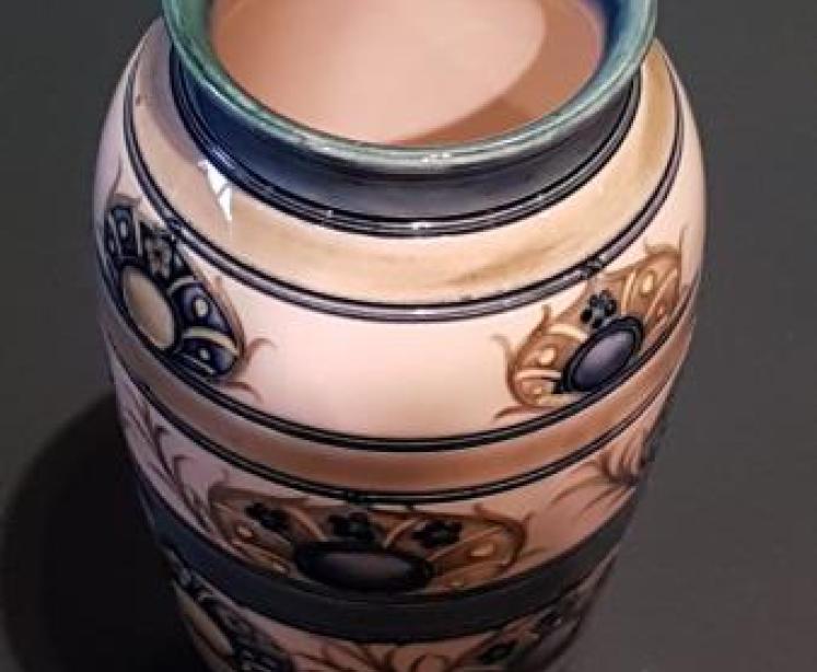 Moorcroft Banded Peacock Feathers Vase - Image 2