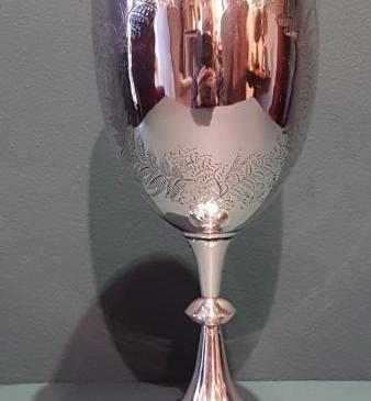 Large Silver Engraved Chalice 