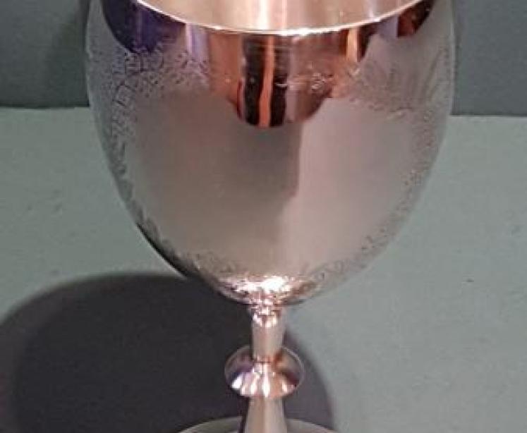 Large Silver Engraved Chalice  - Image 5