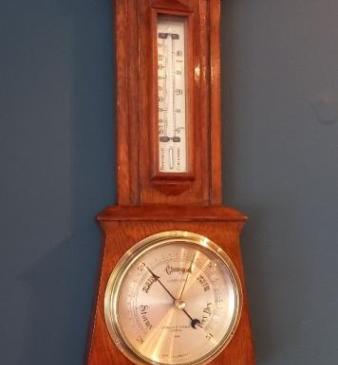 Art Deco Negretti & Zambra Banjo Barometer
