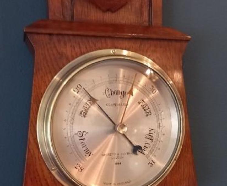 Art Deco Negretti & Zambra Banjo Barometer - Image 2