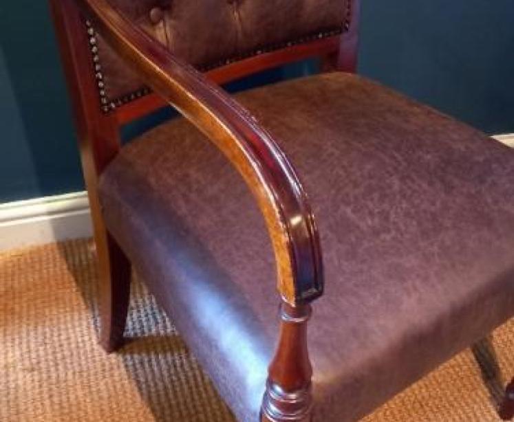 Late Regency Mahogany Carver Armchair - Image 4