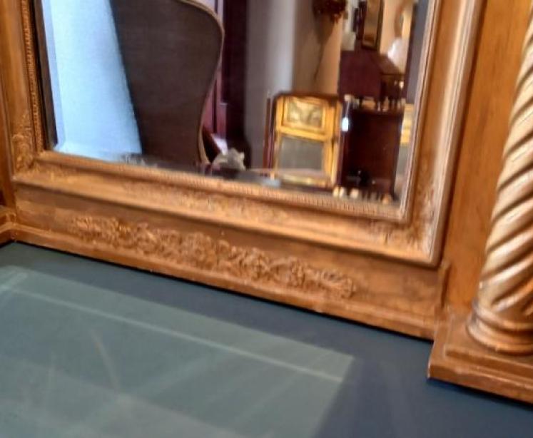 Regency Period Timber Gilt Mirror with Painted Scene - Image 3