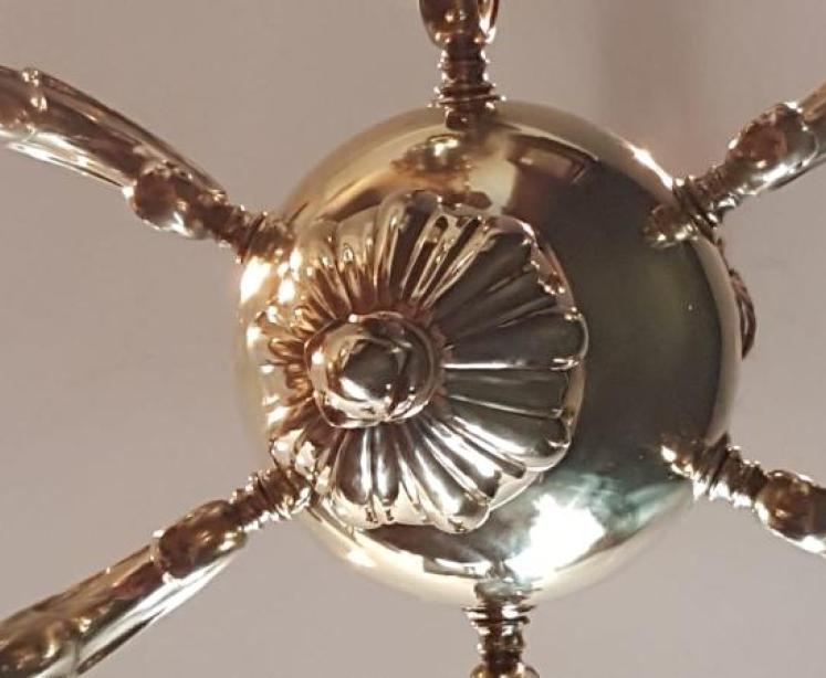 Superb Late Victorian Cast Brass Chandelier - Image 5