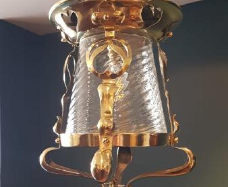 Arts and Crafts Brass Lantern - Image 6