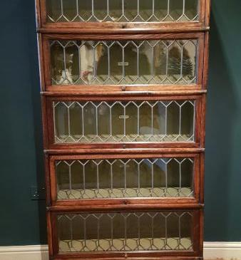Edwardian Oak Globe Wernicke Sectional Bookcase