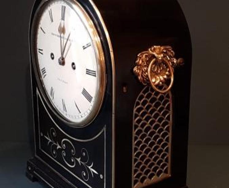 Small Proportioned Regency Double Fusse Bracket Clock - Image 4