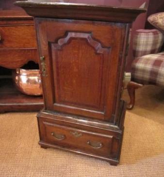 George II Period Fielded Panel Spice Cupboard