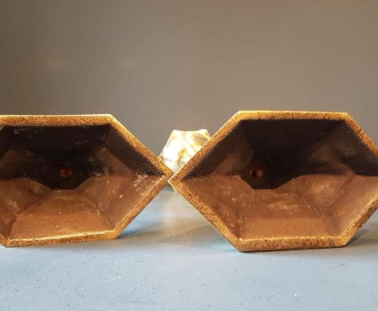 Victorian Cast Brass Candlesticks - Image 6