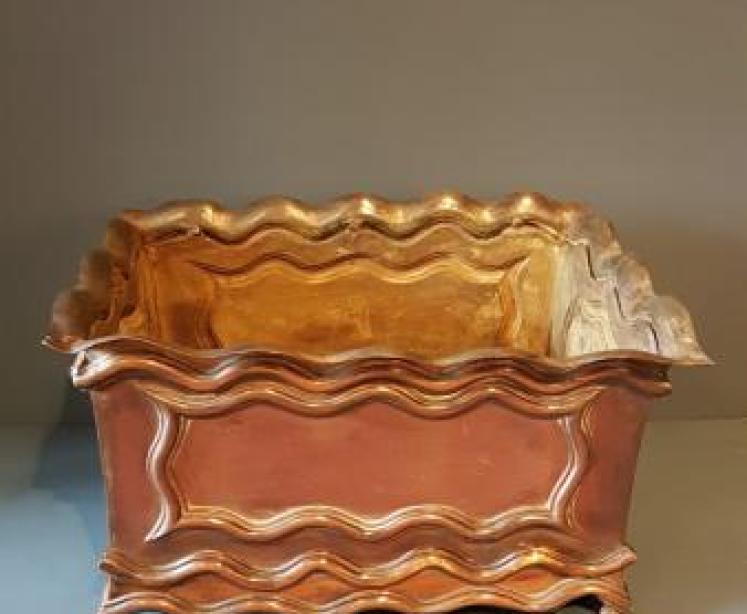 Regency Patinated Brass Planter - Image 5