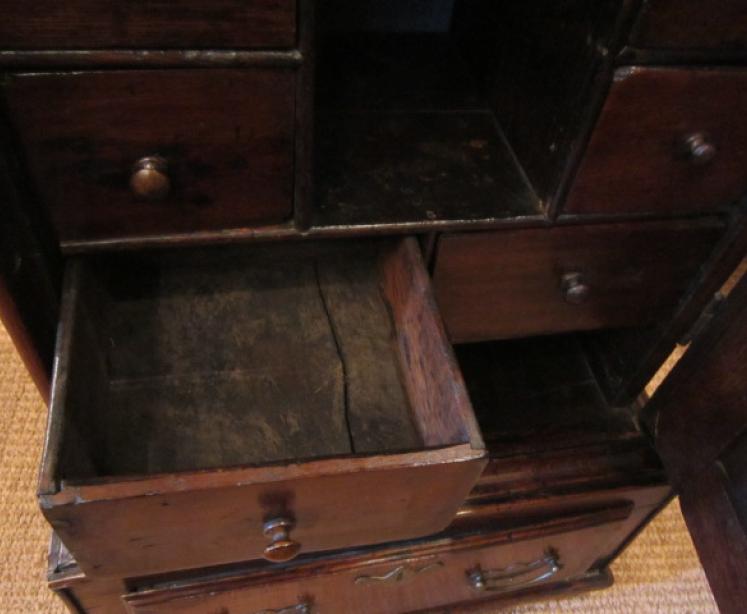 George II Period Fielded Panel Spice Cupboard - Image 5