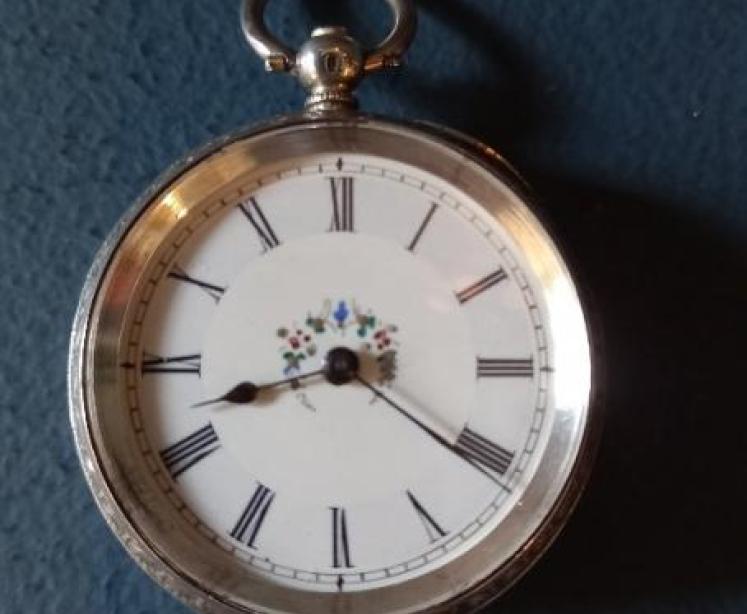 Antique Silver Ladies Swiss Fob Watch - Image 1