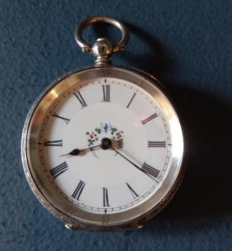 Antique Silver Ladies Swiss Fob Watch