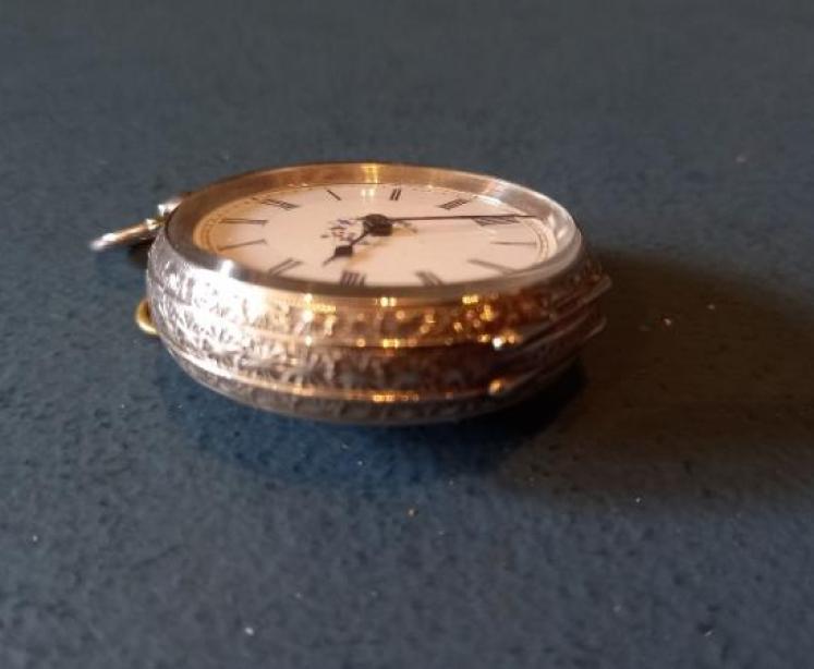 Antique Silver Ladies Swiss Fob Watch - Image 4