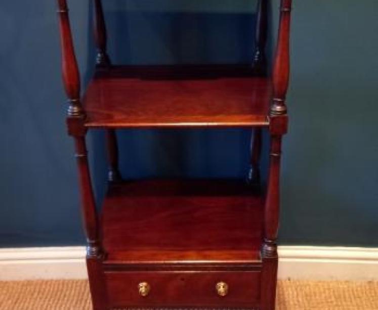 Late Regency Mahogany Three Tier Stand - Image 1