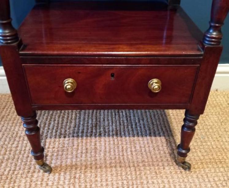 Late Regency Mahogany Three Tier Stand - Image 3