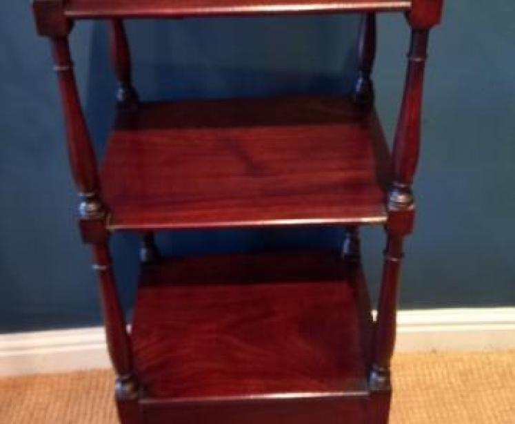 Late Regency Mahogany Three Tier Stand - Image 6