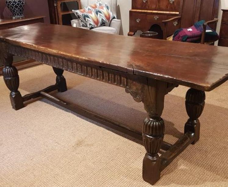 Superb Charles II Oak Refectory Table - Image 1