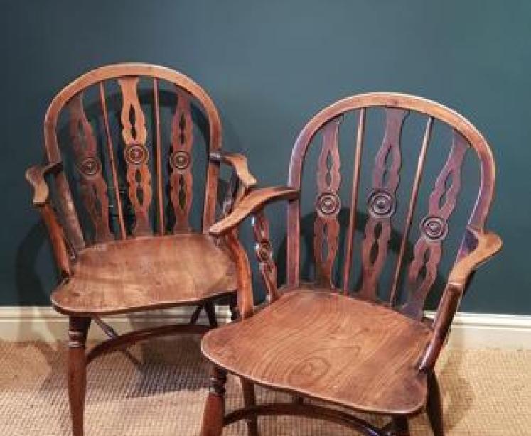 Matching Pair of Prior Windsor Chairs - Image 1