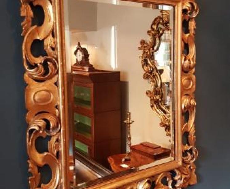 Antique Florentine Timber Gilt Mirror - Image 2