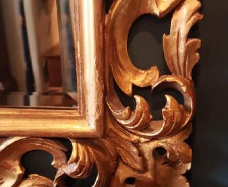 Antique Florentine Timber Gilt Mirror - Image 3