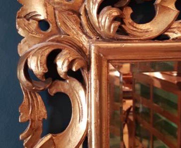 Antique Florentine Timber Gilt Mirror - Image 4