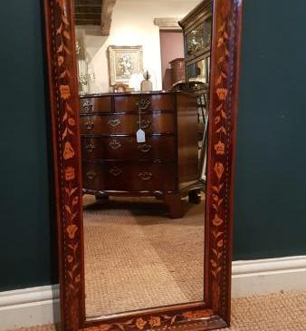 George III Walnut Inlaid Mirror